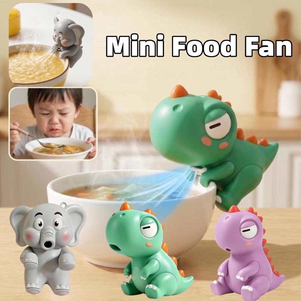Dim Sum Basket - พัดลมระบายความร้อนรูปไดโนเสาร์และช้างน่ารักสำหรับอาหารร้อน เช่น โจ๊ก บะหมี่ ถ้วยและชาม พัดลมขนาดเล็กแบบหนีบ