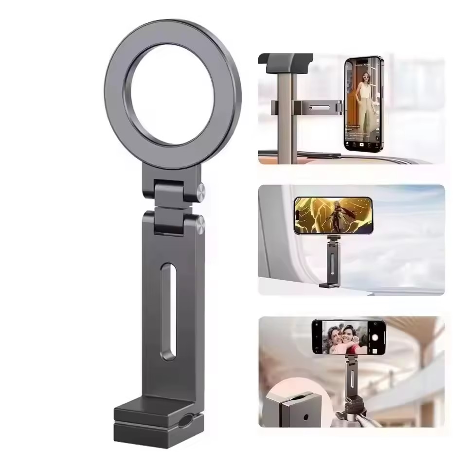 Taco Stand Holder - ที่วางโทรศัพท์แม่เหล็กอเนกประสงค์ อุปกรณ์จำเป็นสำหรับการเดินทาง หมุนได้ ปรับได้ ใช้งานได้โดยไม่ต้องใช้มือ ใช้กับเครื่องบินได้