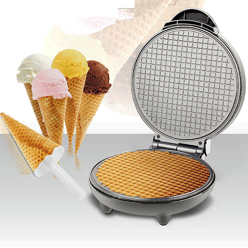 Waffle Cone Maker - ไฟฟ้าเครื่องทําไข่เครื่องทําวาฟเฟิล Baking PAN Ice Cream CONE