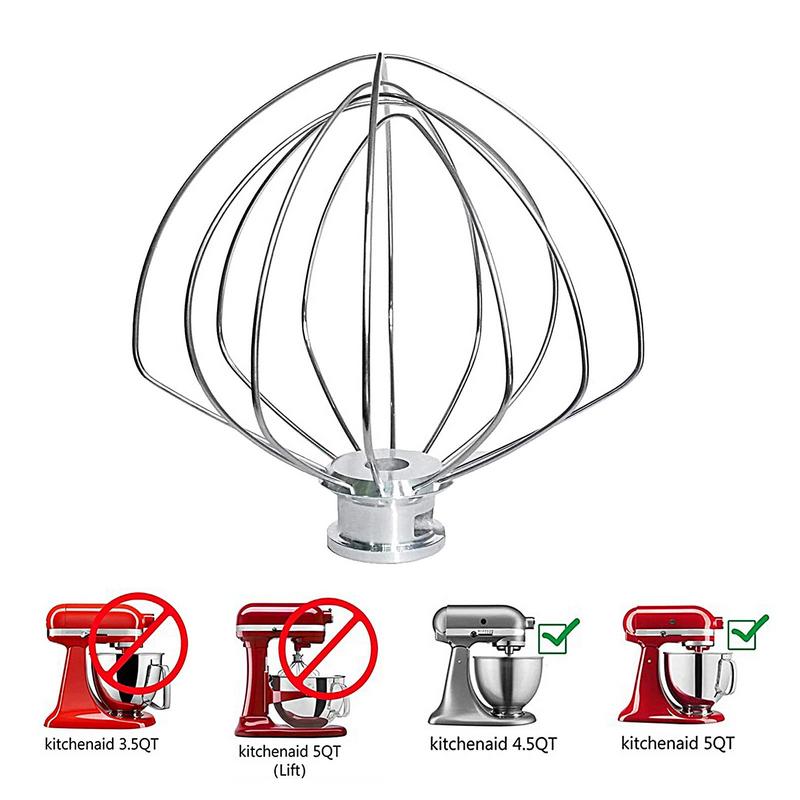 Kitchenaid Mixer Hand Mixer - ที่ผสมแส้ลวดบอลลูนทำจากสแตนเลสสำหรับใช้ในครัวแป้งเค้ก K45WW แป้งเค้กอุปกรณ์ที่ใช้ในครัวครีมไข่