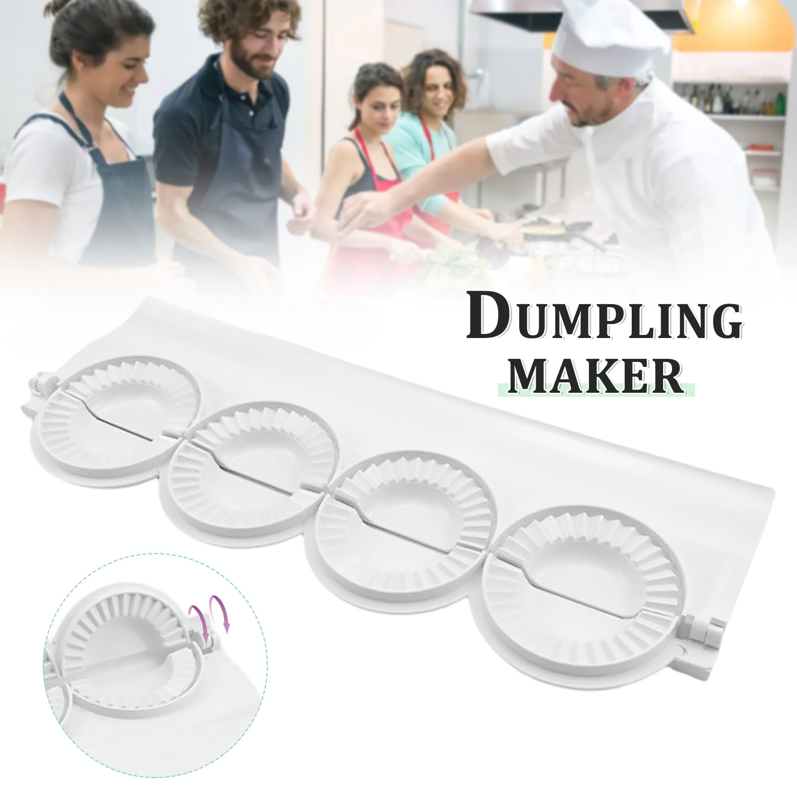 Dumpling Press Set - ขนาดใหญ่ DIY Dumpling แม่พิมพ์แป้งกด Dumpling Wrapper
