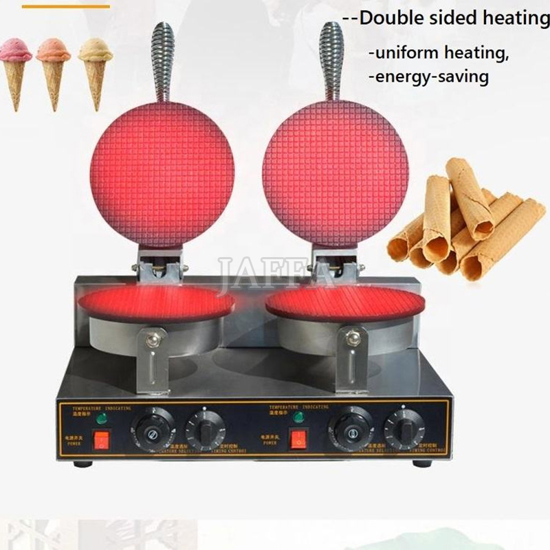 เครื่องทำไอศกรีมโคนสองหัว เครื - Waffle Cone Maker บทวิจารณ์และราคา