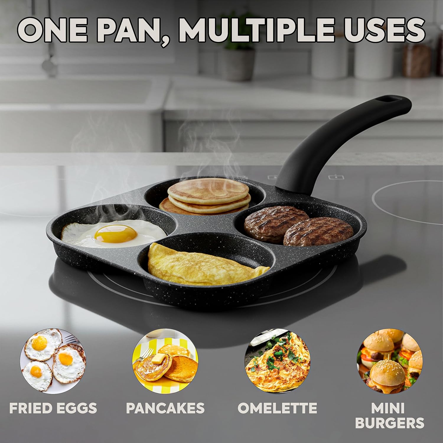 กระทะทอดไข่ กระทะแพนเค้กแบบไม่ - Egg Waffle Pan บทวิจารณ์และราคา