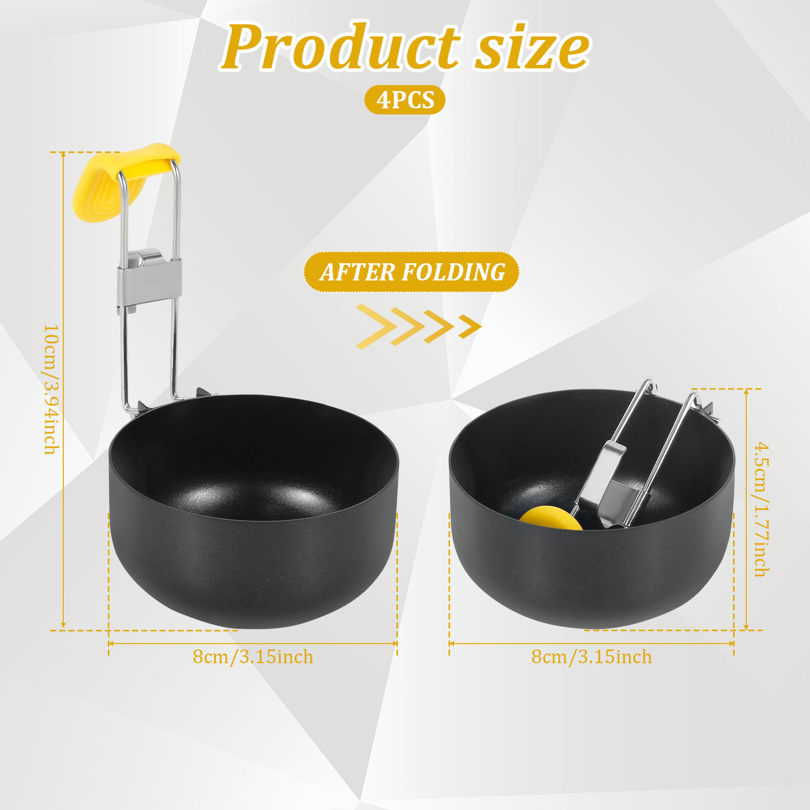 4 แพ็คสแตนเลสสตีลไข่ Poacher,พ - Mini Pancake Griddle บทวิจารณ์และราคา